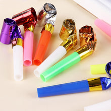 Load image into Gallery viewer, 10pcs Hot Party toys hat baby toys 0-12 months Plastic small blow dragon whistle cheer leading birthday party Toys for Children