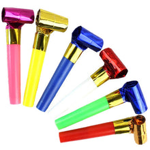 Load image into Gallery viewer, 10pcs Hot Party toys hat baby toys 0-12 months Plastic small blow dragon whistle cheer leading birthday party Toys for Children